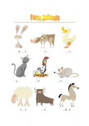 English Worksheet: Farm animals - exercise