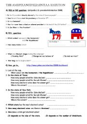 English Worksheet: American Election