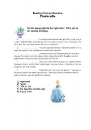 English Worksheet: Reading Comprehension Cinderella