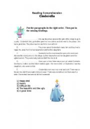 English Worksheet: Reading Comprehension Cinderella