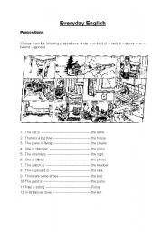 Prepositions: Exercise - ESL worksheet by veerlevl