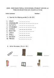 English Worksheet: 4.snf 1.dnem 1. yazl
