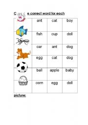 English Worksheet: kids vocabulary