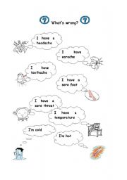 English Worksheet: Illness