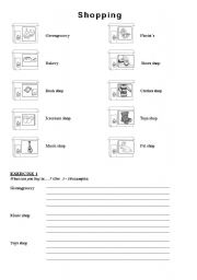 English Worksheet: Shopping