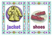 English Worksheet: Flashcards 2/5  jacket - shoes