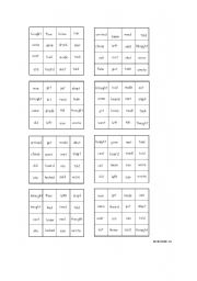 English Worksheet: Simple Past Bingo (2/2)