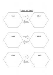 English worksheet: Cause and Effect Graphic Organizer