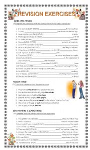 English Worksheet: GRAMMAR revision (intermediate)