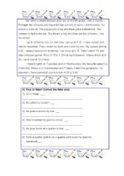 English worksheet: School