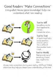 English Worksheet: Making Connections in Reading