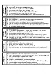 English Worksheet: Guided reading bookmarks