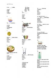English Worksheet: quantifiers  with food and drinks