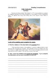 English Worksheet: DESCRIBING GOYAS PAINTING 