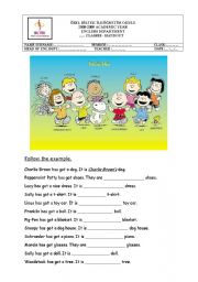 English Worksheet: Charlie Browns friends