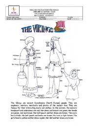 English Worksheet: The Vikings