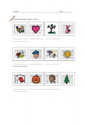 English Worksheet: months