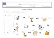 English Worksheet: Farm Animals