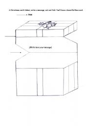 English Worksheet: A Box Christmas card