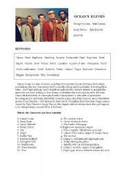 English Worksheet: DVD Questions - Oceans Eleven