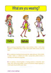 English Worksheet: What are you wearing?