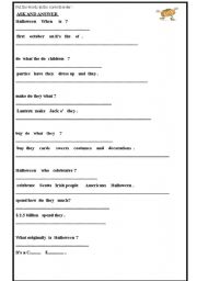 English worksheet: HALLOWEEN