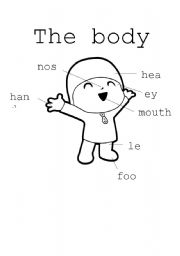 English worksheet: The body