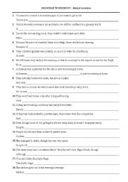 English Worksheet: Subject Inversion