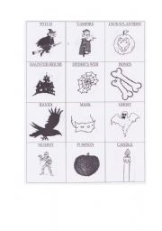 English worksheet: HALLOWEEN VOCABULARY