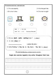 English worksheet: time