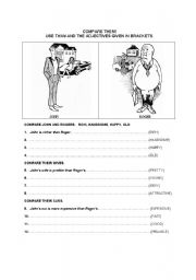 English Worksheet: COMPARE THEM!