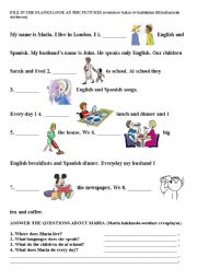 English Worksheet: present simple