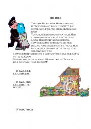 English Worksheet: The Thief