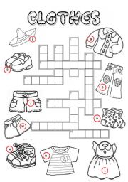 Clothes Crossword