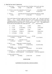 English Worksheet: grammar