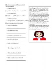 reading comprehension exercise
