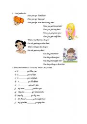 English Worksheet: Hair Style