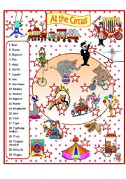 English Worksheet: At the Circus