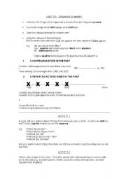 English worksheet: Used to - grammar & activities