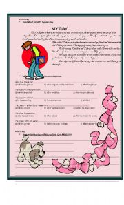 English Worksheet: DAILY ROUTINES