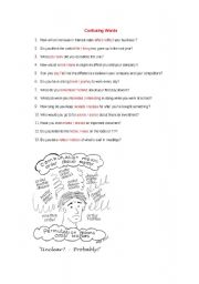 English worksheet: confusing words