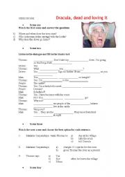 English Worksheet: Vidework: Dracula, Dead and Loving it