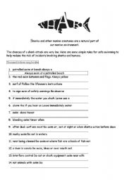 English worksheet: Shark Tips