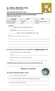 English Worksheet: Present Perfect / Science 