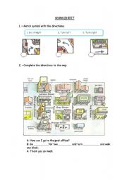 English Worksheet: directions