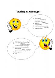 English Worksheet: Telephone Dialogue Mad Libs