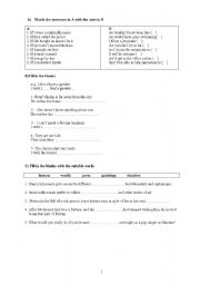 English worksheet: a worksheet on if clauses/wish clauses 