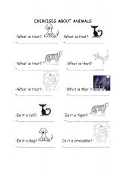 English worksheet: Animals with Is it .....? questions