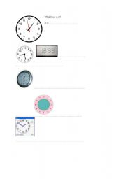 English Worksheet: What time is it