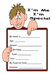 English Worksheet: IM SPECIAL